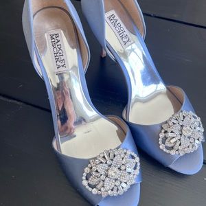 Badgley Mischka Blue Heels